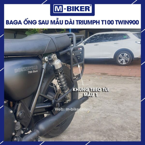 Baga Triumph dạng ống mẫu 3 cho T100-T120-Twin 900