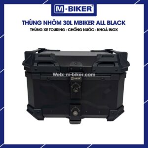 Thùng nhôm 30L full đen gắn sau xe máy