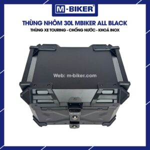 Thùng nhôm 30L full đen gắn sau xe máy