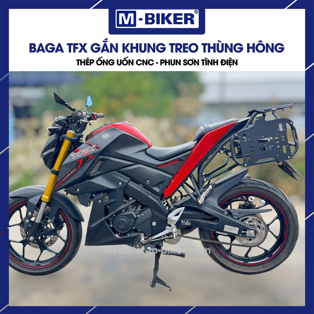 baga-tfx-gan-khung-thung-mbiker-05 Baga TFX gắn khung treo thùng hông chất liệu thép