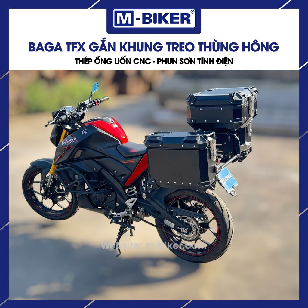 baga-tfx-gan-khung-thung-mbiker-07 Baga TFX gắn khung treo thùng hông chất liệu thép