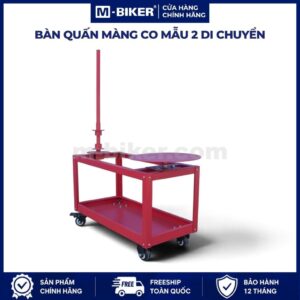 Bàn xoay quấn màng PE có bánh xe di chuyển