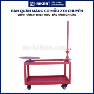Bàn xoay quấn màng PE có bánh xe di chuyển